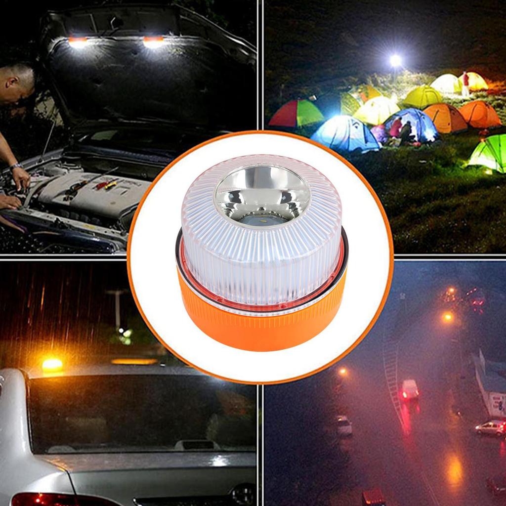 LED Strobe Lights Magnetic LED Auto Auxiliary Parts with Battery Car Warning Light for Trailer Tow Service Work Motorcycle RV