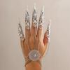 Gioielli per le Mani Braccialetti da Dita Gotici Anelli per Dita Punk Punk Nuovi Braccialetti a Catena per Dita e Polso Donna