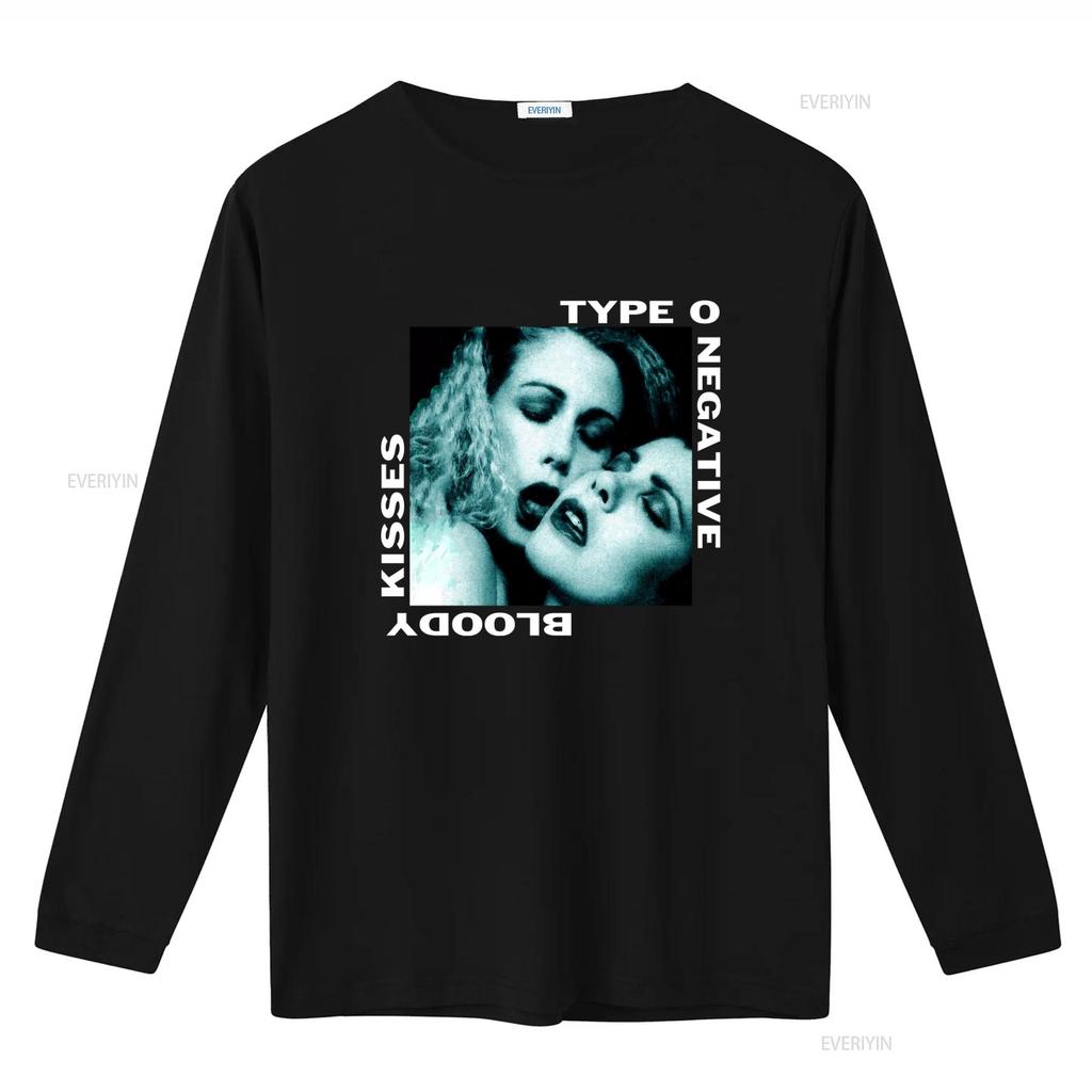 Type O Negative 1993 Bloody Kisses Retro Band Touring T Shirt Black Print S 2345Xl vintage Washed Casual Slightly Breathable