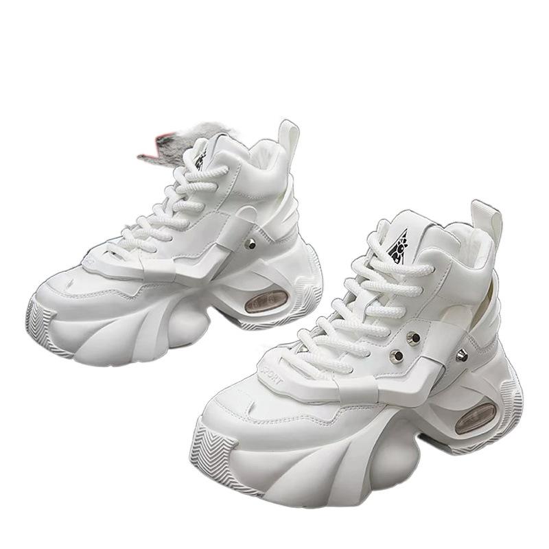 Hohe neue unsichtbare Innen-Höhensteigerung Luftpolster Freizeit Dicksohlige Papa Trendige Schuhe