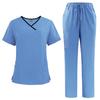 Nurse Women Casual Short Sleeved Apparel Working Medical Hospital Doctor Nursing Uniform V Neck