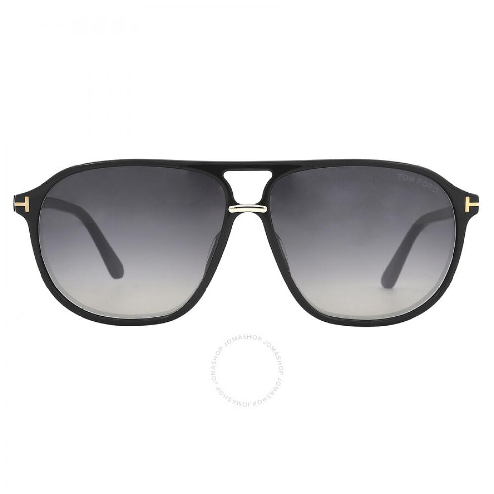 

Мужские солнцезащитные очки Tom Ford Bruce Smoke Gradient Navigator FT1026 01B 61
