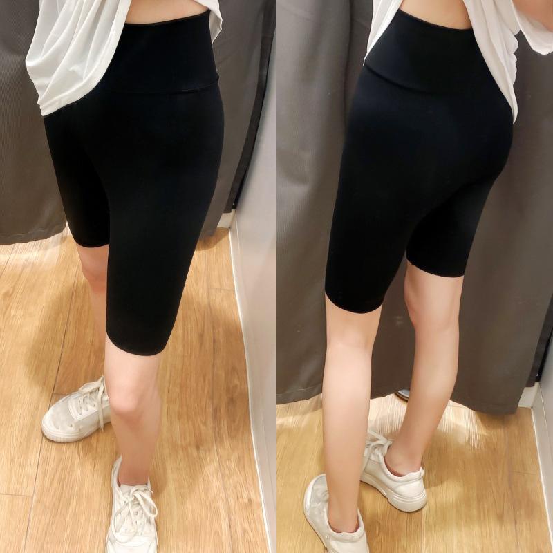 High Waist Tummy Control Leggings - Butt Lifting Summer Mid-Thigh Shorts for Women