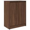 Brown Oak Shoe Cabinet 57x34x76 Cm Engineered Wood