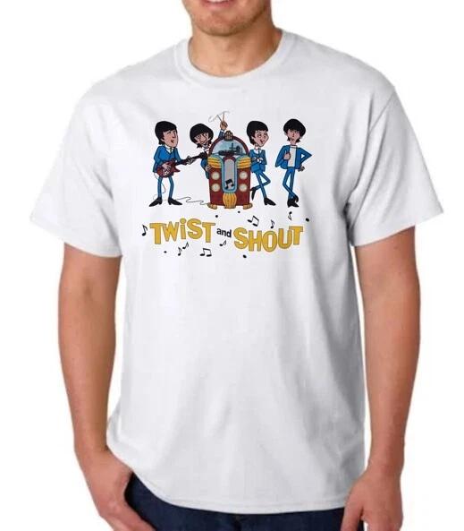 THE BEATLES SATURDAY MORNING CARTOON TWIST AND SHOUT T-T-shirt TEE S