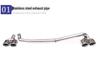 Mercedes W204 C63 Quad Tailpipe Upgrade: Stainless Steel Exhaust Muffler Tips