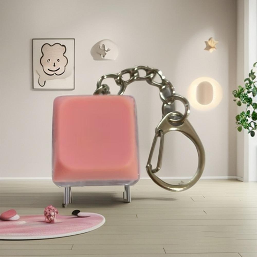 Nycklar Knapp Fidget Nyckelring Med Ljus Klicker Leksak Avslappnande Klämleksak