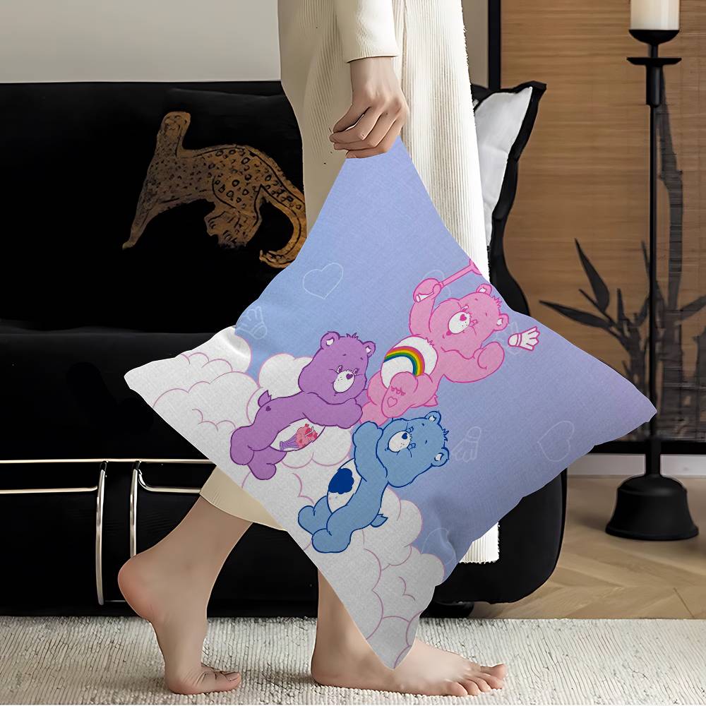 

Cute Care B-Bears Pillow Cushion Cover Pillowcase Living Room Sofa Home Decor Customized 12x12Inch
