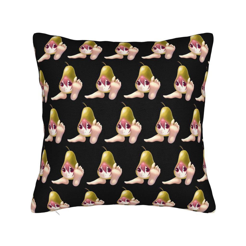 Soft Pearto Creative Kasane Teto Expression Pillowcase Polyester Cushion Cover Gift Funny Pear Pillow Case Cover Home Square