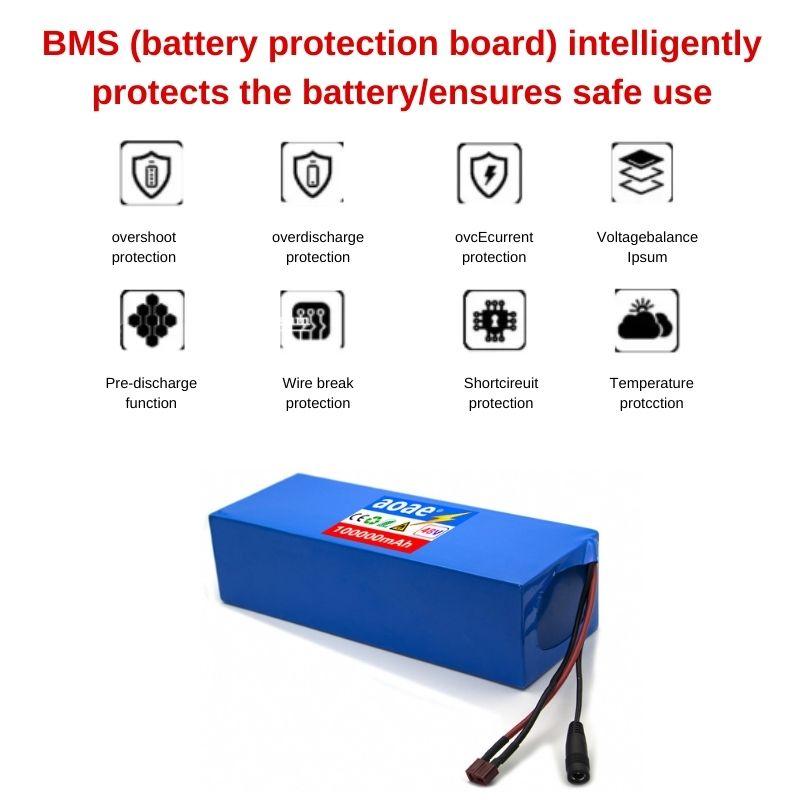 48V 13s5p 100ah Lithium Battery Pack 48v 100000mAh 250W-2000W Citycoco Motorized Scooter Batteries Built in 50A BMS