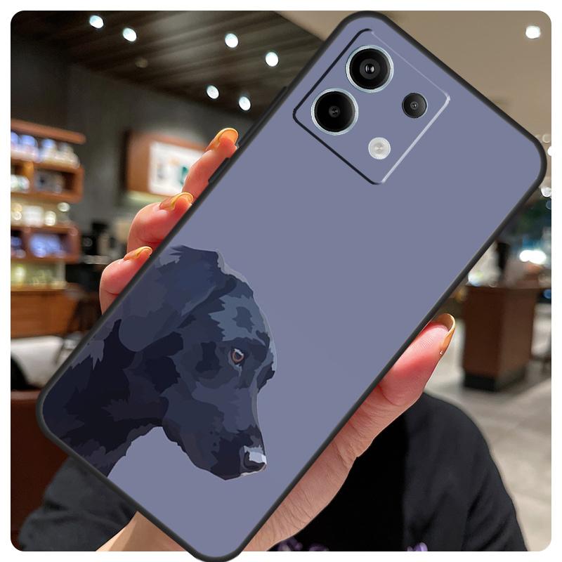 Black Labrador Dog Case For Xiaomi Redmi Note 13 12 9 10 11 14 15 Pro Plus Cover For Redmi 14C 10C 12C 13C 15 C