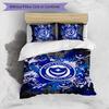 Set Lenzuola Stampato 3 Pezzi Portsmouth FC Traspirante Copripiumino con Federe Biancheria da Letto Decorativa per Camera da Letto Casa