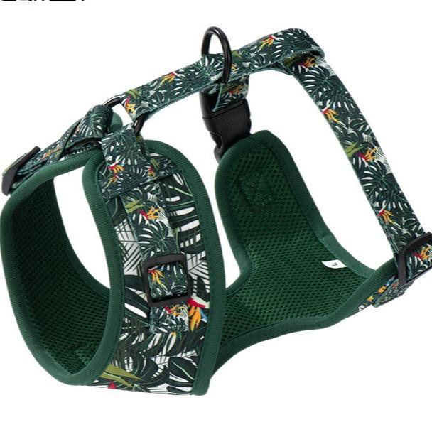 Jacquard harness pet leash bow tie set Dog leash set Pet dog collar