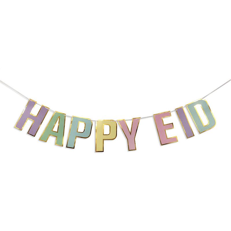 2025 Eid Mubarak Banner Hängeflagge Ramadan Dekoration für Zuhause Islamische Muslimische Partyzubehör Heimdeko Eid Al Adha