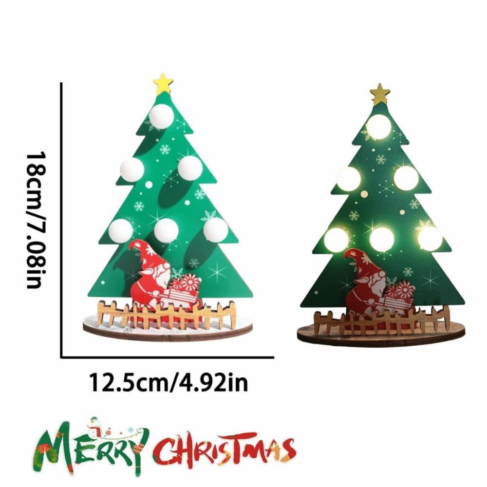 Desktop Size Christmas Lights Luminous LED Christmas Tree DIY Gift Xmas Ornaments Room Decor