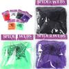 Spider Web 2 Spiders Halloween Party Decorations Retractable Spider Dress Fancy