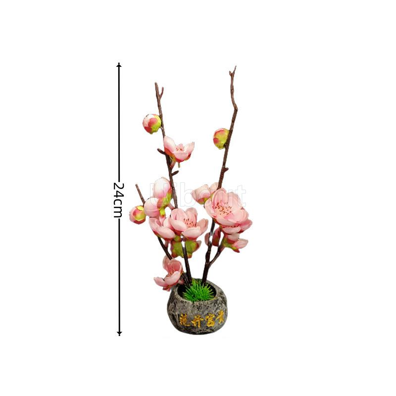 Japanese style plastic simulation flower Blossom Peach Blossom Ornament Sushi sashimi ornament Decorative artificial flowers-A