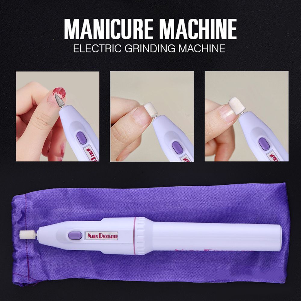 Módní vrtačky Přenosná sada elektrických pilníků na nehty Štětce na nehty pro manikúru Pilníky na nehty