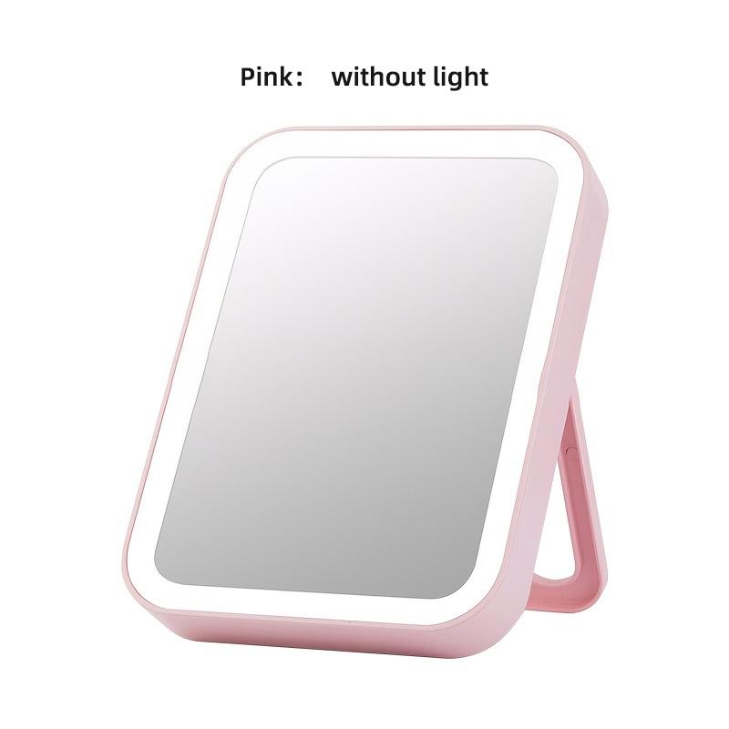 مرآة مستحضرات تجميل LED مع شاشة تعمل باللمس ومفتاح توصيل مع أضواء ومرآة مستحضرات تجميل محمولة قابلة للطي