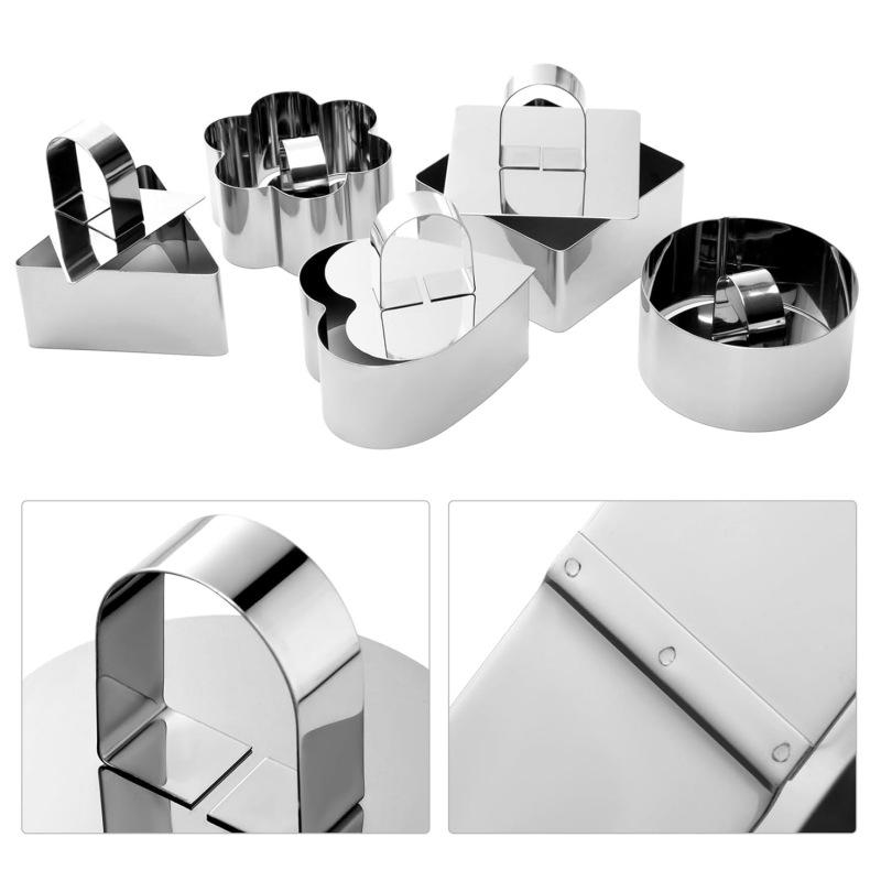 Stainless Steel Round Cake & Mousse Ring with Push Plate for DIY Baking
