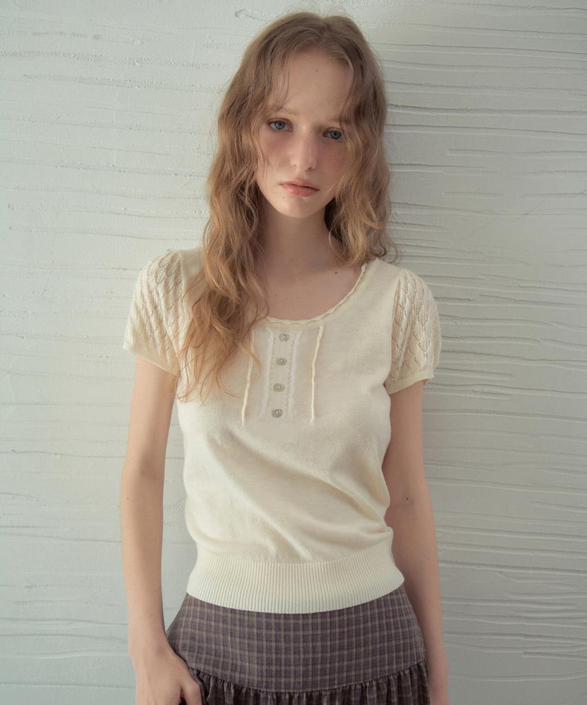 Aueonoseuteljia Rielle Summer Wool Half Knit_Ivory(Oc26Kn25)