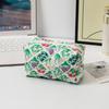 Soft Quilted Cotton Makeup Bag Women Zipper Cosmetic Organizer Handbag Portable Toiletry Case For Girls Stationery Pens Pouch