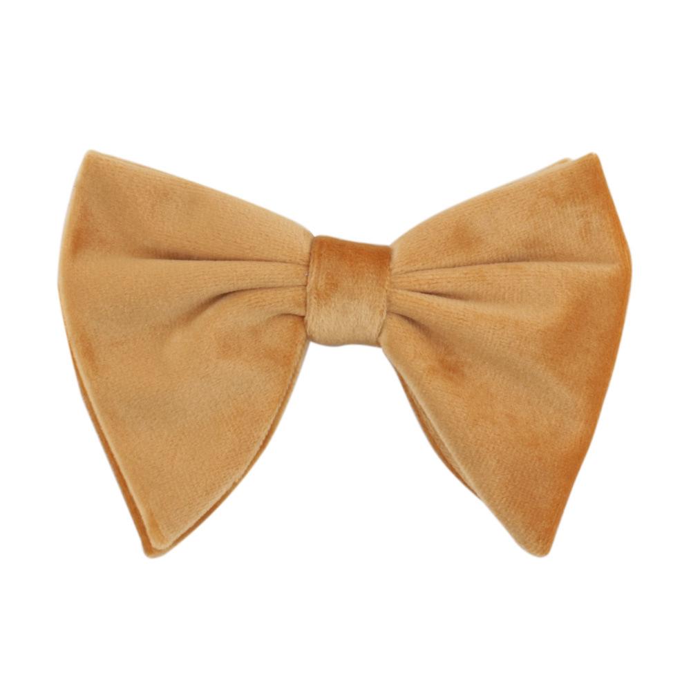 Men's Large Velvet Pre-tied Swallowtail Wingtip Bow Tie - Retro Tuxedo Design