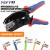 Chicken-claw Terminal Crimping Tool, Ratcheting Wire Crimping Pliers. Suitable for AWG 20 - 13 (0.5 - 2.5mm²) and is an electrical crimping tool.