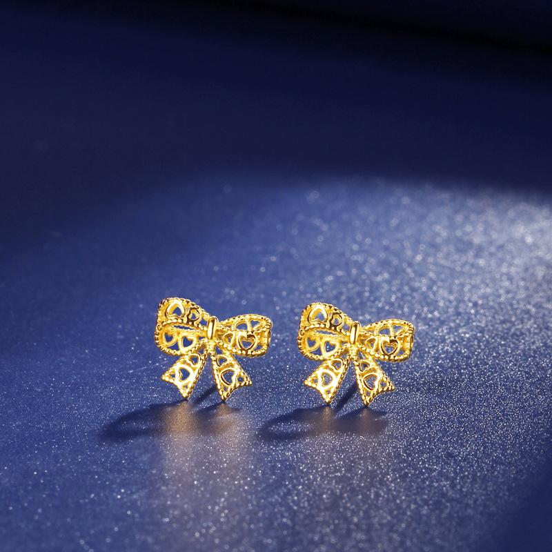 Bow Stud Earrings Women's Simple Light Luxury Ins Earrings, Bone Studs, Niche Design Ear Jewelry