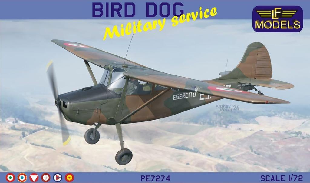 LF Model Scale Italian Cessna Bird Dog Military Aircraft Plastic Model LFMPE7274 1/72 L-19/O-1