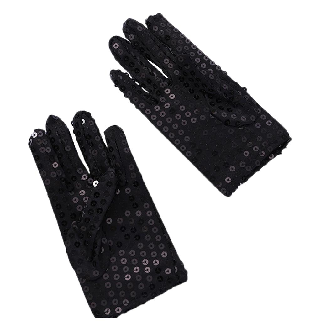 Dětské třpytivé flitrové rukavice Lehké rukavice s plnými prsty Rukavice na zpívání Třpytivé taneční rukavice na vánoční večírek