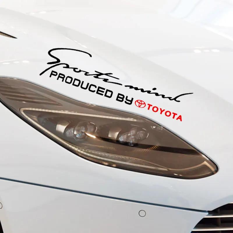 1Pcs Car Front Head Light Eyebrow 3D Sticker Decorator Sport Design For Toyota TRD Century Auris FCV Mirai Premio Yaris Camry