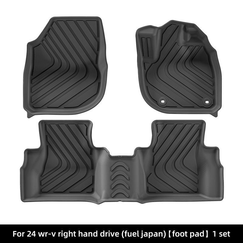 Custom-Fit Floor Mats for 2022-2024 Honda WR-V: Fully Enclosed TPE Mats with Trunk Mats