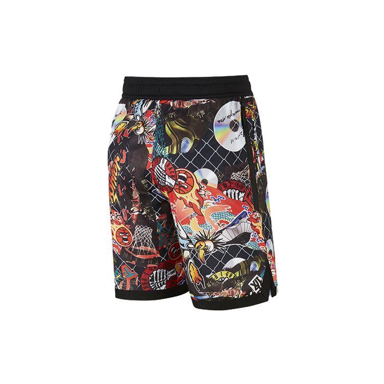 Nike Graffiti Basketball Sports Shorts Men Bottoms Black Red CK1183-018
