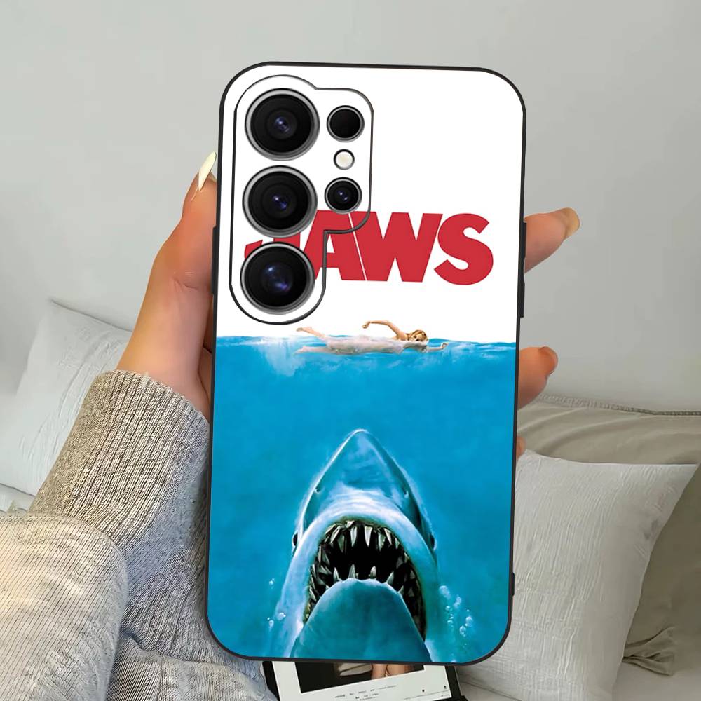 

J-JAWS Movie Phone Case For Samsung S 24 Fe 25 Ultra Plus 20 Lite 21 30 22 23 24 22 Ultra 5G Fundas Samsung S20 Plus 5G