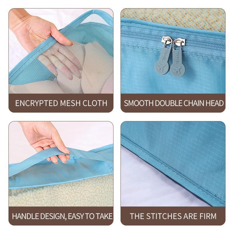 Large Capacity Travel Bag Suitcase Clothes Storage Organizer Mesh Bag Portable Luggage Organizers Travel Clothing Storage Bag