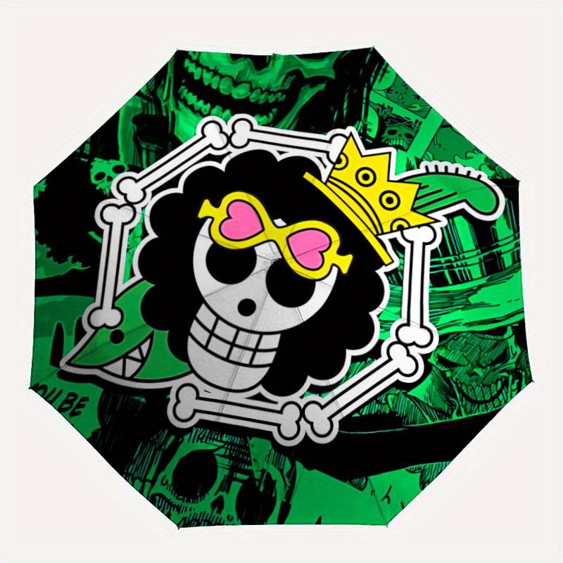 

1pc One Piece Skull Automatic Folding Umbrella with 8-Rib Compact & Lightweight Design, Self-Opening/ Closing005