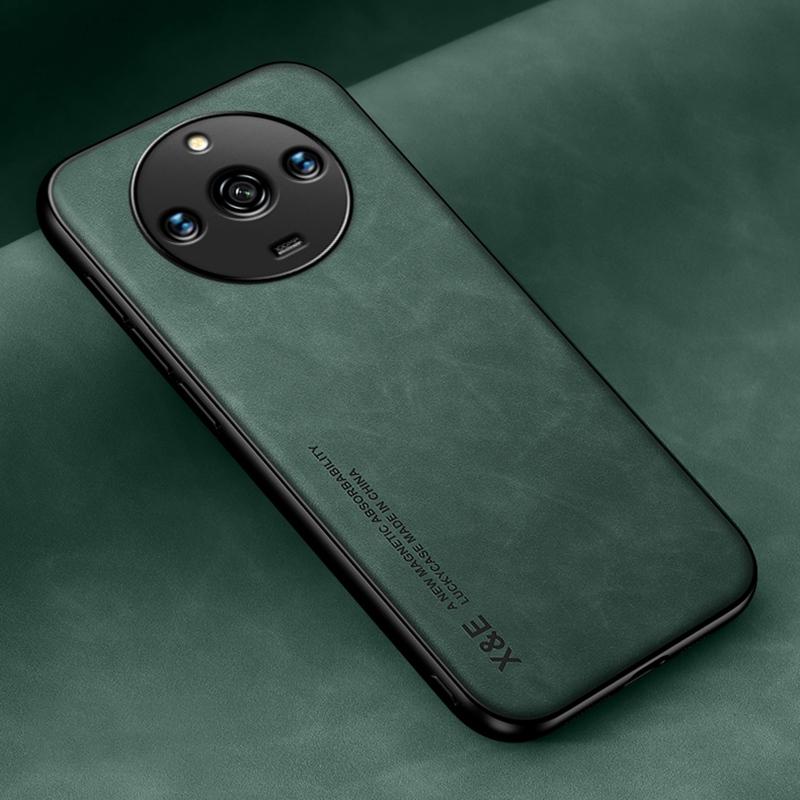 

Роскошный кожаный чехол для Realme 11 Pro Plus Обложка Магнитный автомобильный держатель Силиконовая защита Чехол для телефона для Realme 11 Pro 5G 11Pro Realme 11 Pro Plus зелёный