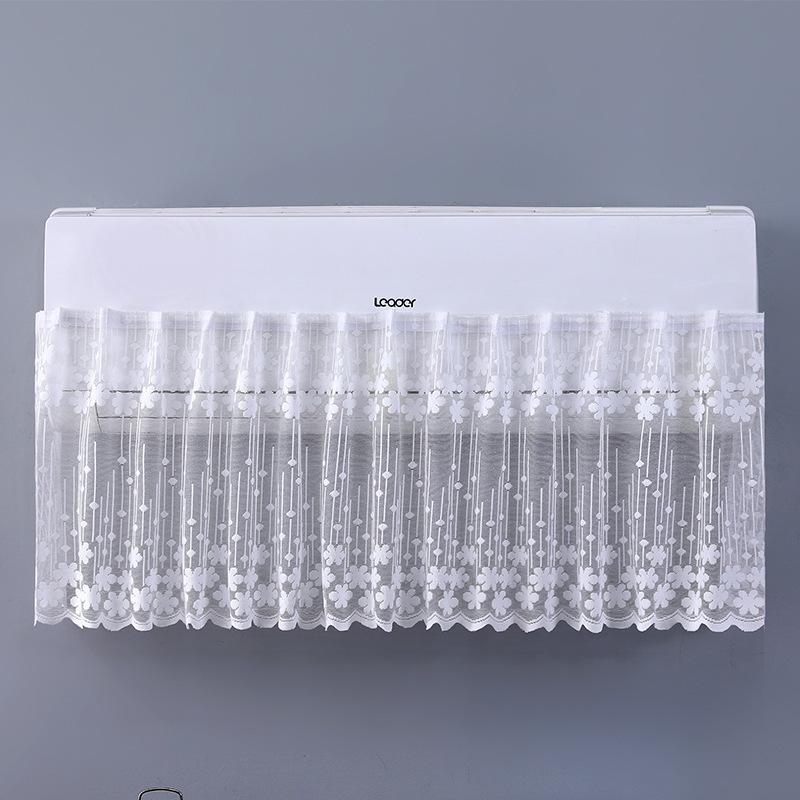 Spitzenstickerei Blume Vorhang Winddicht Staubdicht Hängeabdeckung Anti-Direktzugluft Klimaanlagenvorhang Schlafzimmerdeko