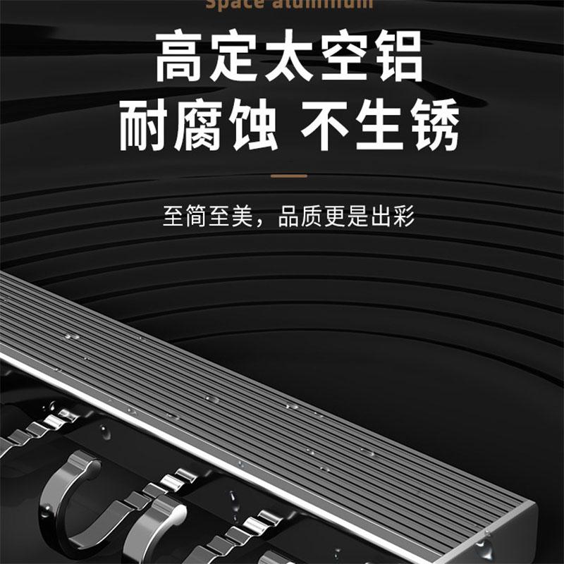 Wall Mounted Hooks Rack Punch Free Kitchen Utensils Storage Row Hook Holder Bathroom Robe Towel Coat Hangers Multi-Purpose Hooks