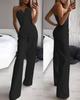 Spring & Summer Chinese Long Skirt Jumpsuit - Oblique Collar, Mid-Waist, Elegant Commuting or Evening Wear.