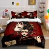 Fox Mask Japanese Costume Set Soft Comfortable Duvet Cover Bedding Set Included 1*Duvet Cover & 2*Pillowcases, Gift