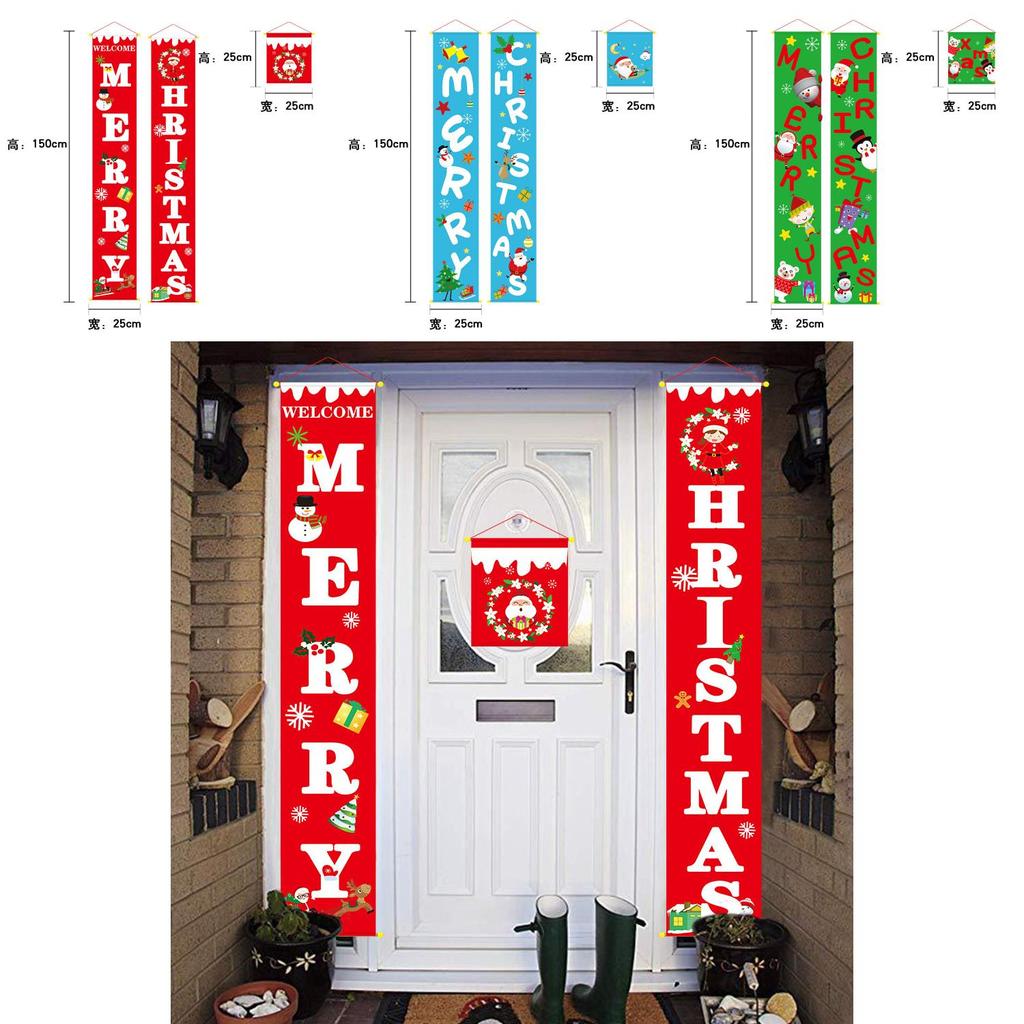 Festliche Vlies-Weihnachtsgirlande Türvorhang für Feiertagsszenen-Dekoration