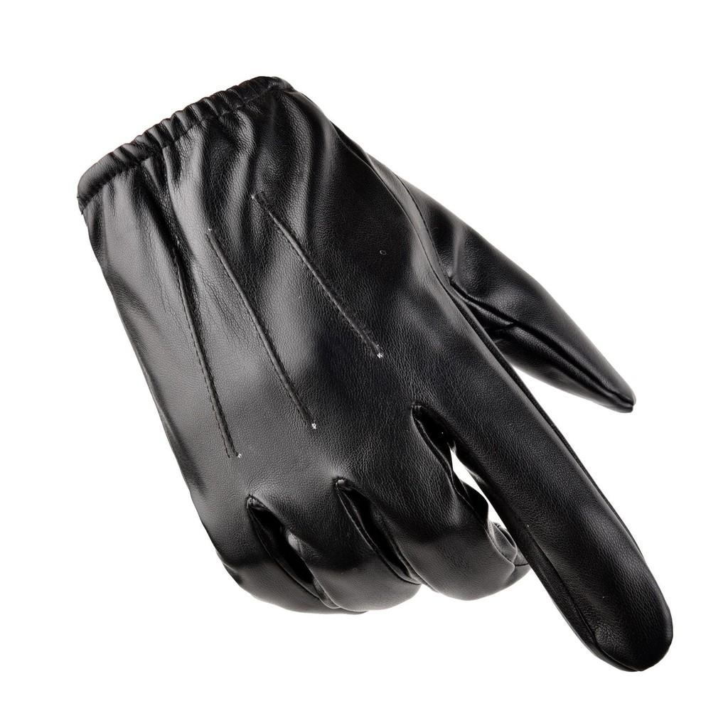 Pu Leather Mens Touchscreen Warm Gloves For Winter Driving Commuting