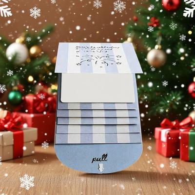 Weihnachtsgeschenkgutscheinheft Handgemacht Frohe Weihnachten Geschenkgutscheinbuch Ausziehbares Design DIY Wow Kartenhalter Andenken Geschenk für Feiertag Weihnachtsfeier