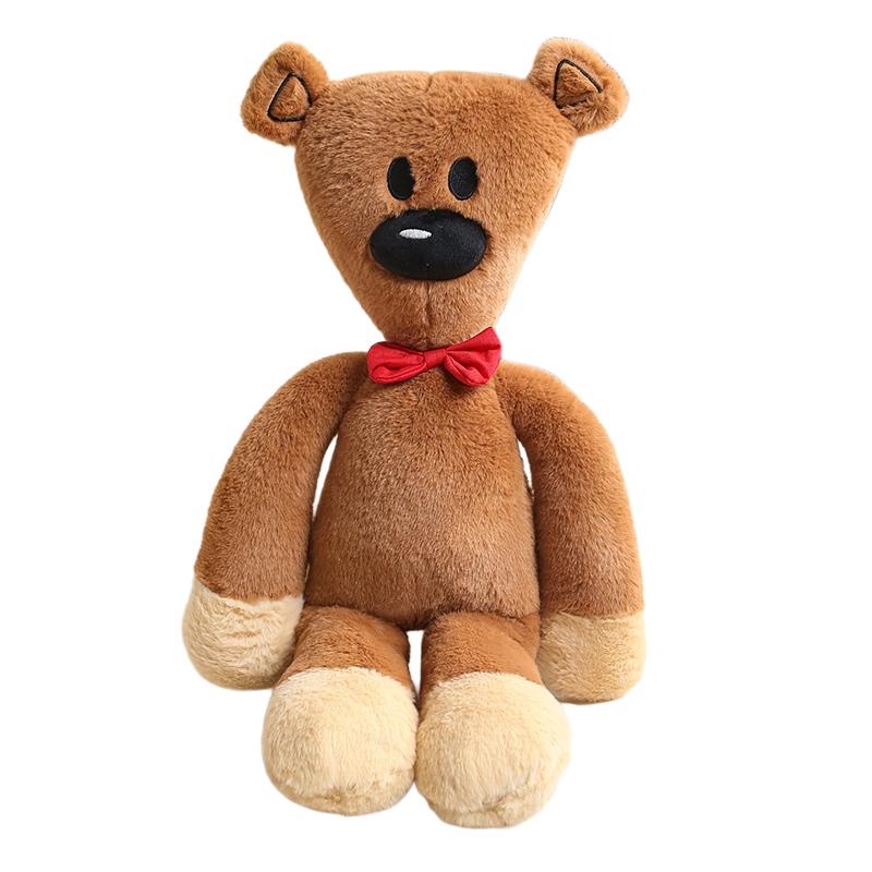 35~90Cm Gentle Dressed Triangular Brown Bear Plush Toy Cartoon Figure Fluffy Cartoon Animal Appeasing Companion Gift