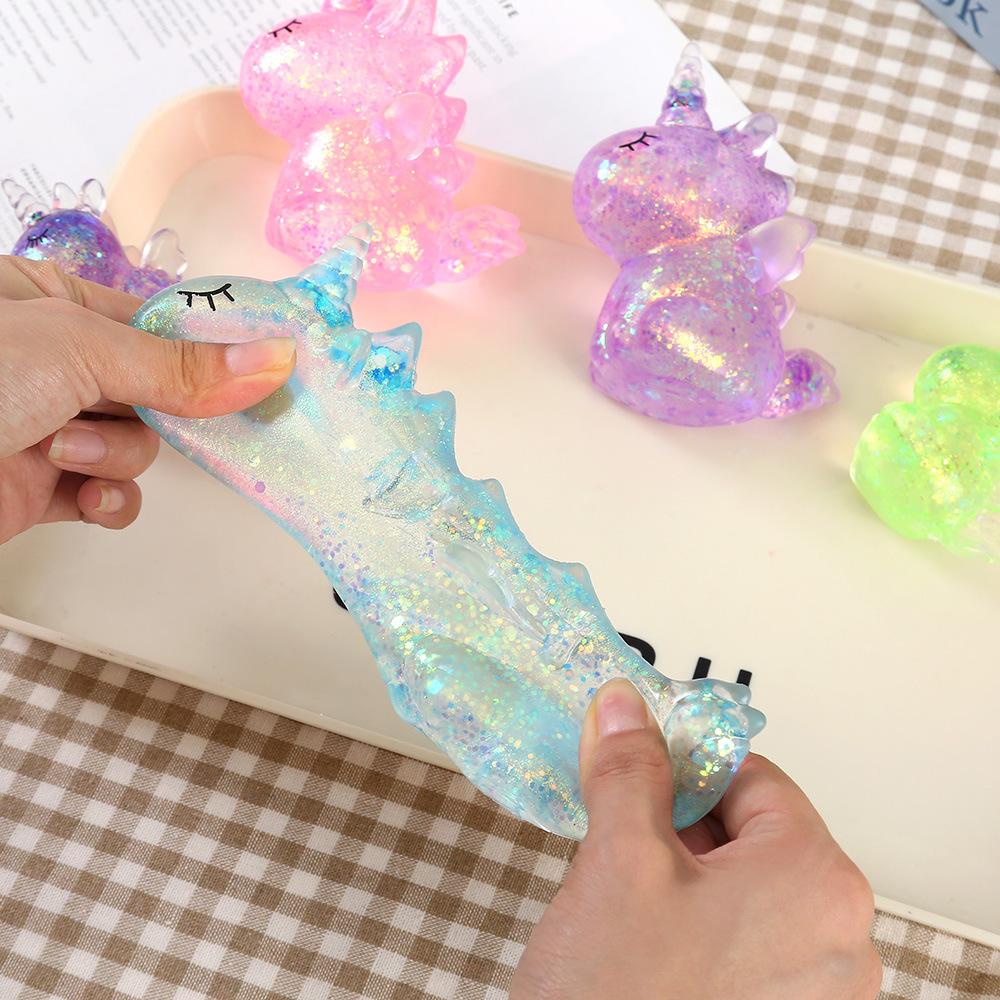 1PCS Random Color Unicorn pinch music tpr maltose fine flash decompression small toys can be shaped slow rebound pinch