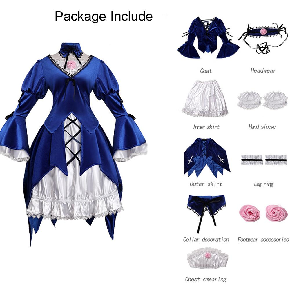 Lolita Cosplay Rozen Maiden Costumes Anime Birthday Role Play Princess Dress DokiDoki-R Halloween Mercury Gothic Y2K Outfit Set S&Rozen Maiden