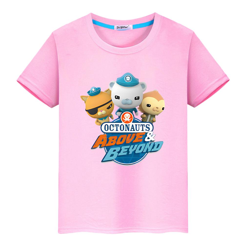 Oktonauten Druck 100% Baumwoll T-Shirt für Kinder Jungen 10 Jahre Cartoon Anime Kurz Kawaii Oberteile Stolz T-Shirt Y2K One Piece Mädchen Kleidung
