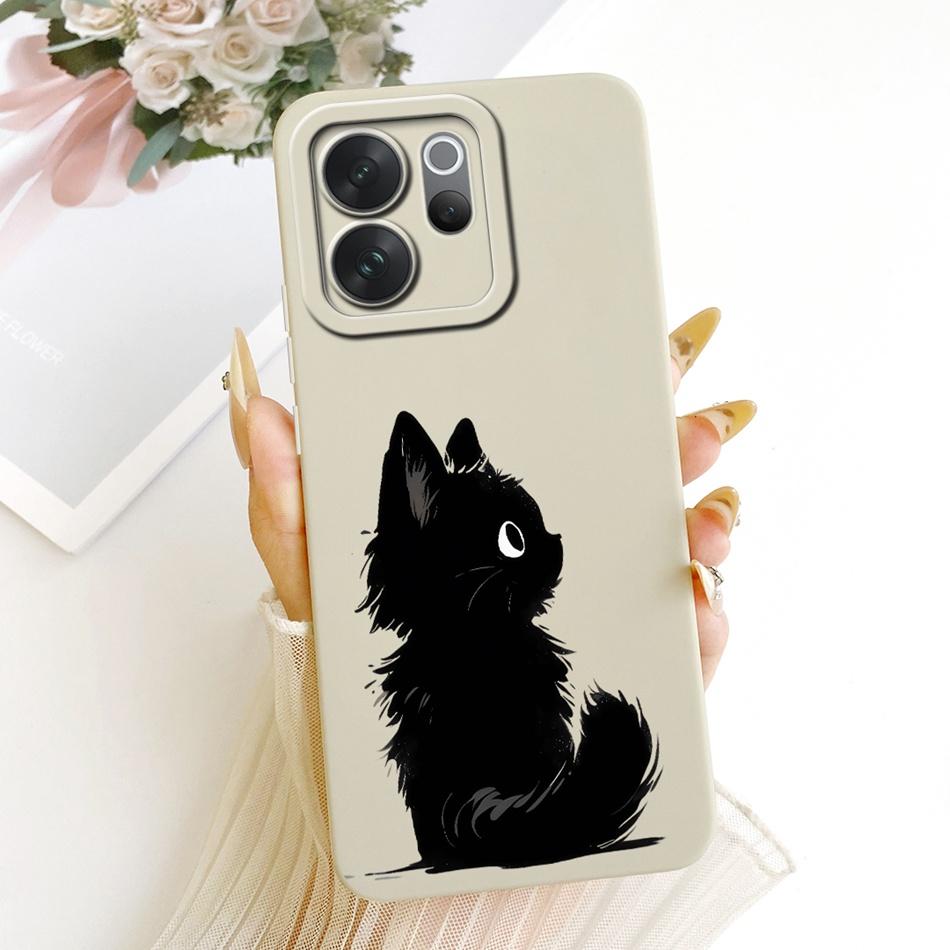 For Vivo V70 / V70 Elite 2026 Cute Cat Flower Cartoon Phone Case For Vivo V 70 V70Elite V2538 V2548 Soft Silicone Covers Bumpers